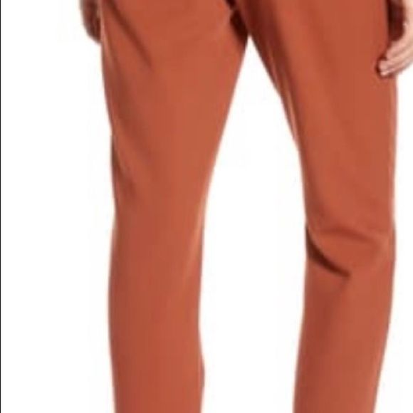 Halogen Tie waist pants Sz 16 rust sequoia - Picture 2 of 6